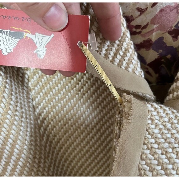 Anthropologie Tapemeasure Wool/ Silk Woven Tweed Boucle Tan  Blazer Size 6 - Picture 3 of 8